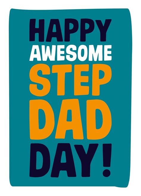 Happy Awesome Step Dad Day Card Scribbler