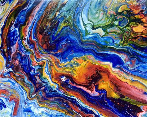Abstract Fluid Art Painting 16x20 Wall Art Abstract Art Pour