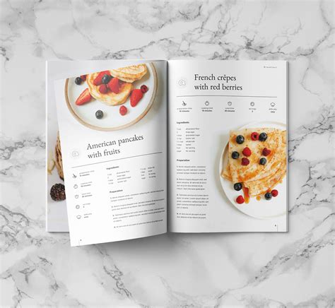 Minimalist Cookbook Template Behance