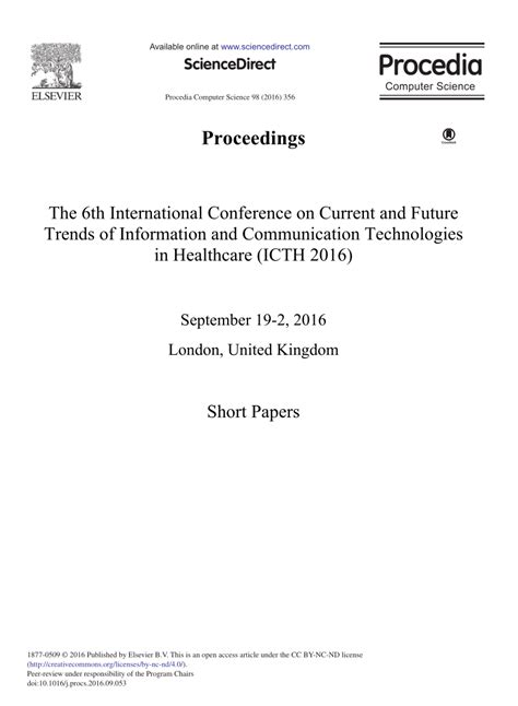 Pdf The 6th International Conference On Current And Future Trends Of