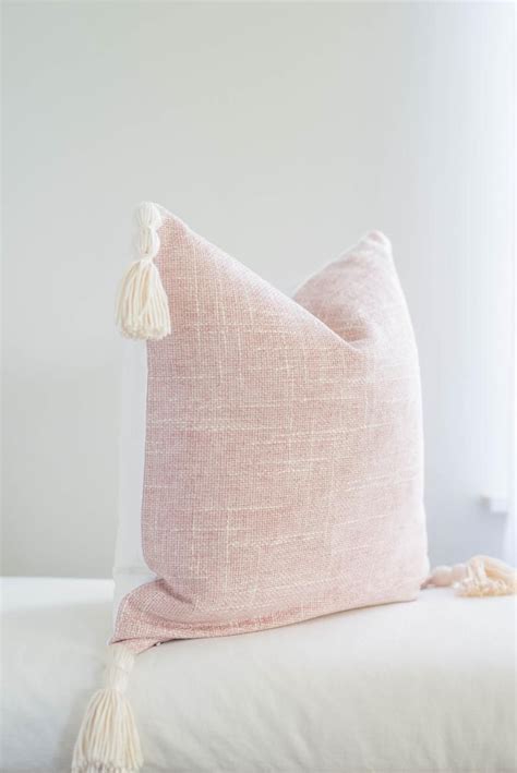 Blush Pillow Cover 20x20 Light Pink Pillow Covers Pink Etsy Uk