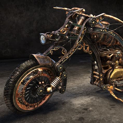 Artstation Steampunk Bike Hard Surface Modelling