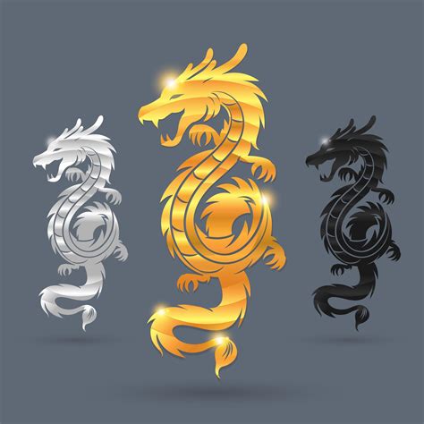 Color Dragon Symbol Set 1864826 Vector Art At Vecteezy