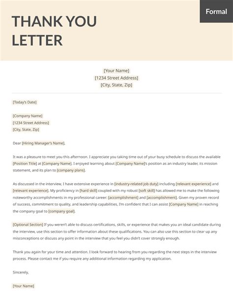Thank You Letter After Interview Email Examples Templates