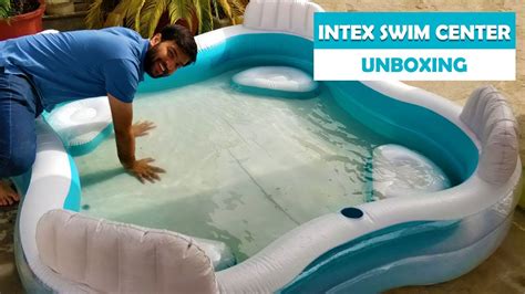 Intex Swim Center Pool With Seat Unboxing Youtube