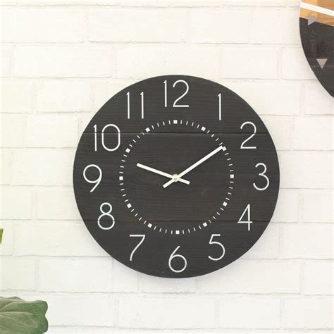 Small Black Clock Modern Minimalist Modern Wall Clock Etsy Wall