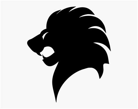 Simple Lion Head Lion Silhouette Hd Png Download Kindpng