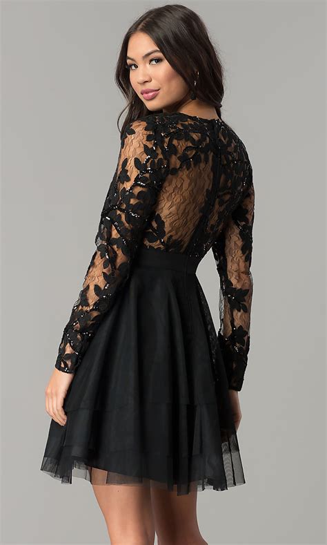 Short Black Long Sleeve Lace Dress Advertisement Do Bodycon Dresses