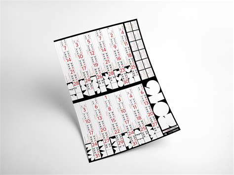 Layouts include monthly calendar, yearly calendar and weekly calendar with eu/uk defaults (calendars start monday and are set for printing on a4). Bookmark - Calendar on Behance