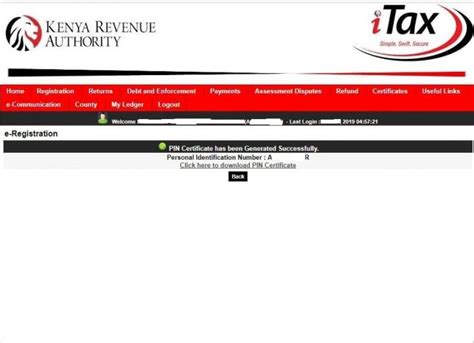 How To Reprint Kra Pin Certificate On Kra Itax Portal