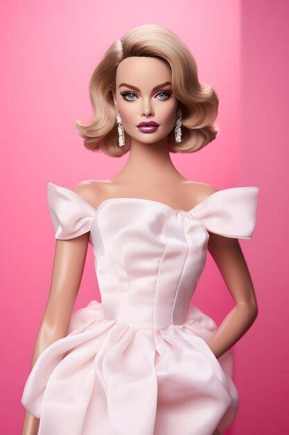 Premium Ai Image Barbie Doll Cute Blond Girl Pink