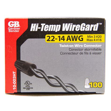 Wiregard High Performance Hi Temperature Twist On Wire Connector Black