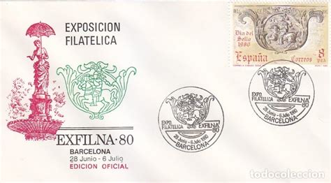 Exposicion Filatelica Exfilna 80 Barcelona 198 Comprar Sobres Primer