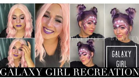 Recreating Galaxy Girl Halloween Makeup Youtube