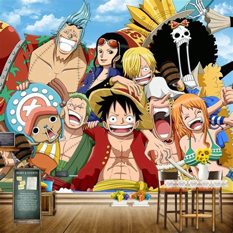One Piece Wall Mural Japanese Anime Wallpaper 3d Photo