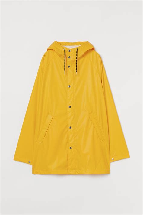 Hooded Rain Jacket Yellow Men Handm Us