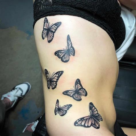 Butterfly Side Tattoo 4 Side Piece Tattoos Girl Side Tattoos Tattoos On Side Ribs Butterfly