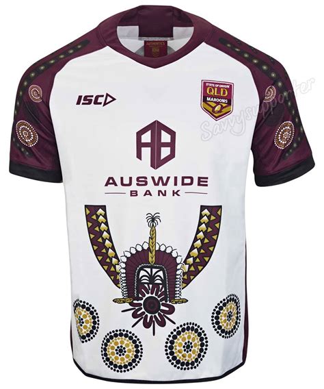 2021 qld maroons indigenous jersey. QLD Maroons 2019 State of Origin Indigenous Jersey Sizes S ...