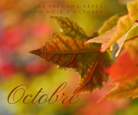 Les Prénoms Du Mois Doctobre