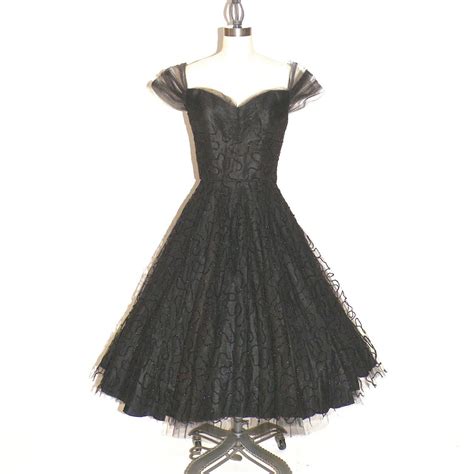 50s Dress 1950s Prom Dress Tulle Dress 50s Party Dress Cap Etsy