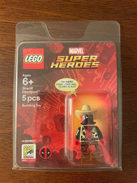 Lego Sheriff Deadpool Minifigure 2018 Sdcc Exclusive Ebay