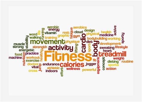 Word Cloud With Fitness Concept Isolated On A White Background Stock