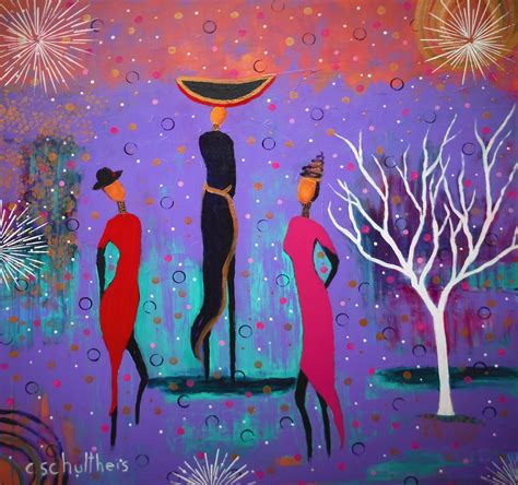 Intuitive Painting Sisterhood 36 X 36 Acrylic On Gallery Wrapped