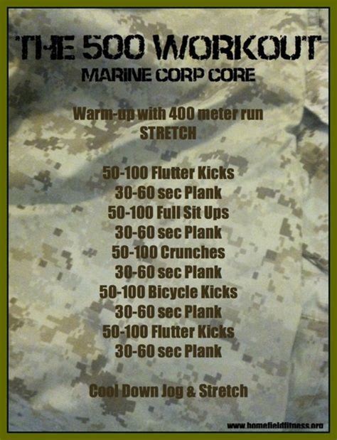 Marine Corps 500 Workouts Army Workout Military Workout Marine