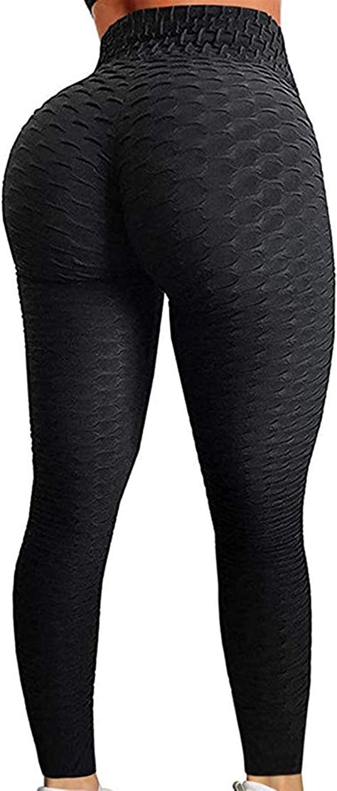 Tik Tok Women High Waist Hip Butt Lift Yoga Pants Bubble Leggings Tummy