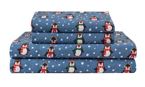 100 Cotton Winter Nights Flannel Sheet Set 3 Or 4 Piece Groupon