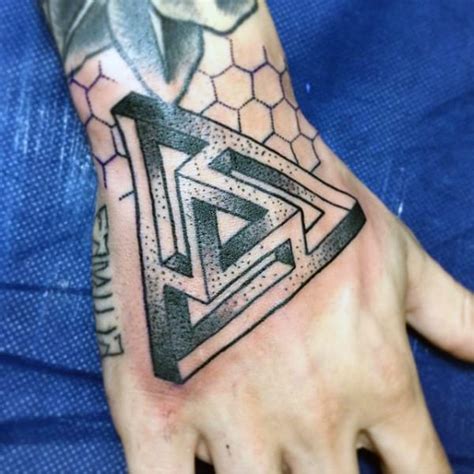 It is a brilliant design that has two concepts in the same tattoo. 90 Triangle Tattoo Designs For Men - Manly Ink Ideas