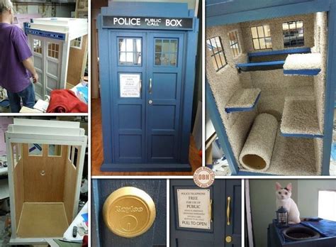 A cat tree hamster wheel really is a thing. How To Make A Tardis Cat Fort Pictures, Photos, and Images ...