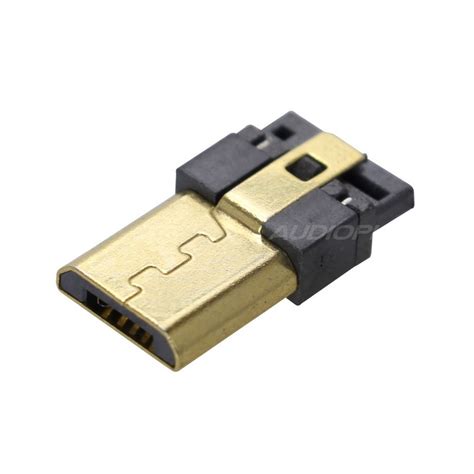 Micro Usb Male Plug Type C Diy Gold Plated Audiophonics