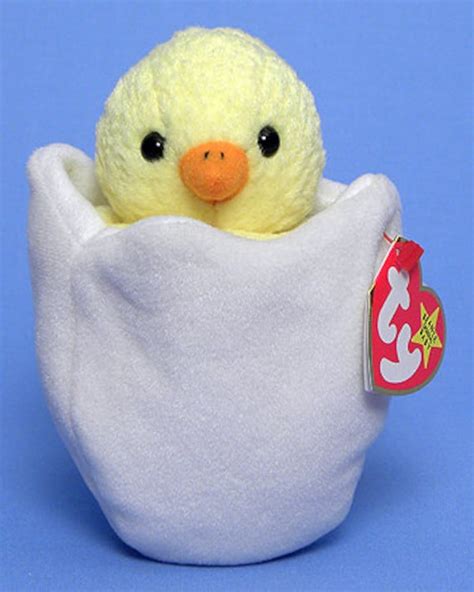 Ty Beanie Baby Eggbert Chick Chicken Bird In Cracked Egg 5 Etsy