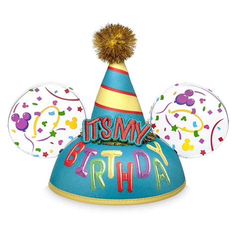 Disney Parks Mickey Mouse Its My Birthday Ear Hat For Adults New With