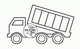 Truck Coloring Dump Simple Toddlers Trucks Transportation Printables Police sketch template