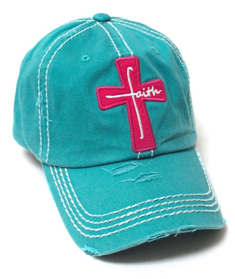 Womens Baseball Cap Faith Monogram Cross Patch Embroidery Monogram Ha Caps N Vintage