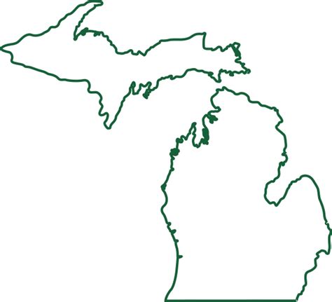 Michigan Map Outline Clip Art At Clker Com Vector Clip Art Online