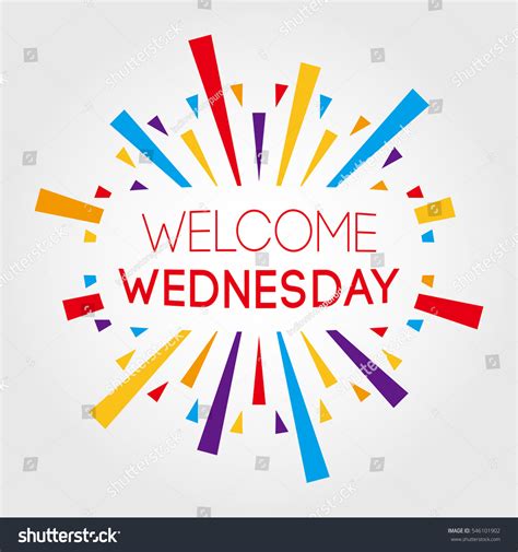 Welcome Wednesday Vector Illustration Poster Banner Image Vectorielle