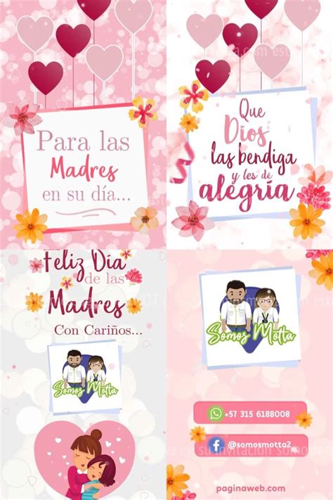 Tarjeta Dedicatoria Día De La Madre Personalizada Con El Logo Y Redes