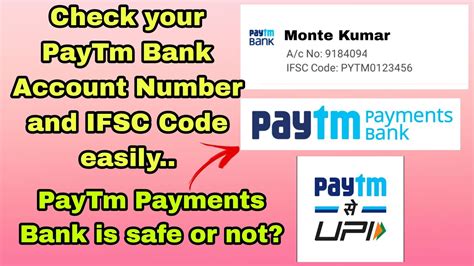 How To Check Paytm Payments Bank Account Number And Ifsc Code Paytm