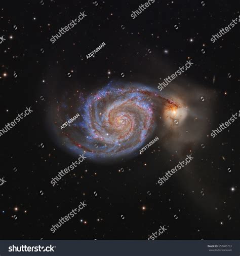 This M51 Known Whirlpool Galaxy Spiral Stock Photo 652405753 Shutterstock