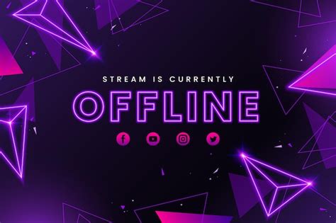 Free Vector Abstract Offline Twitch Banner Template