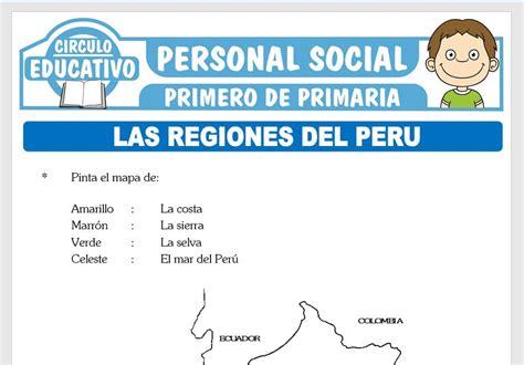 Regiones Del Perú Para Primero De Primaria Fichas Gratis