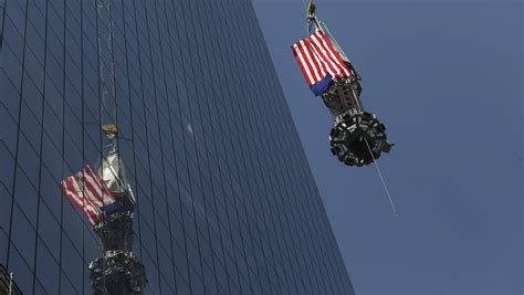 Spire Hoisted Atop One World Trade Center