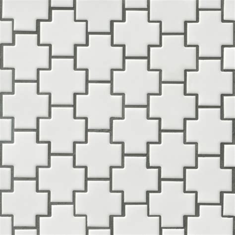 Cross White Porcelain Mosaic Wall And Floor Tile The Tile Shop