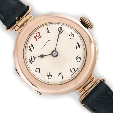 Ladies Rolex 9ct Pink Gold 1915 Vintage Gold Watches