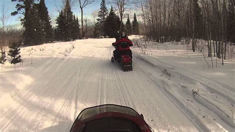 Snowmobiling Up Trail 32 Youtube