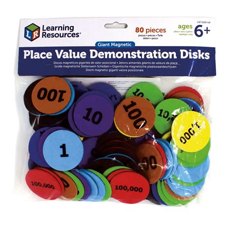 Giant Magnetic Place Value Demonstration Disks Set Of 80 By