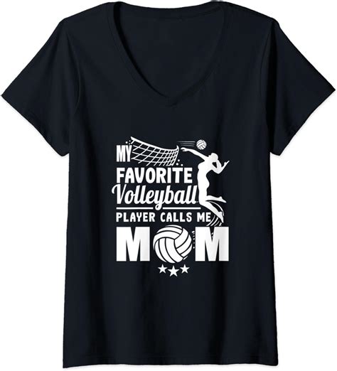 Mujer Mi Jugadora De Voleibol Favorita Me Llama Mamá Camiseta Cuello V